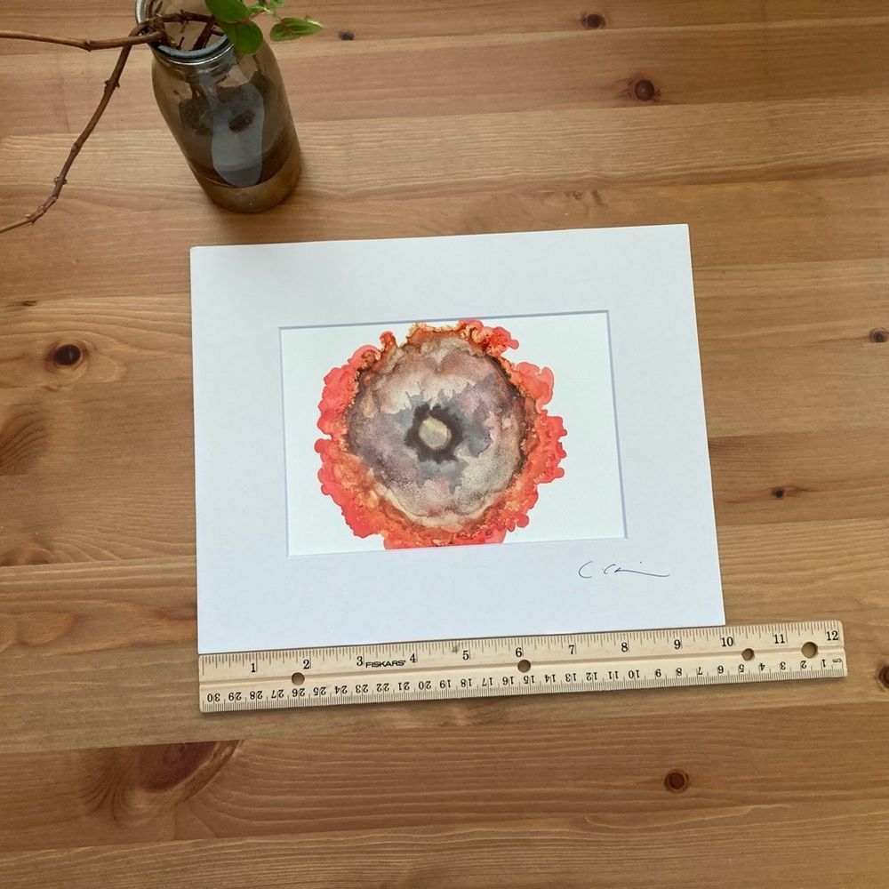 New Original Signed Artwork Alcohol Ink on Paper - Picture 5 of 6